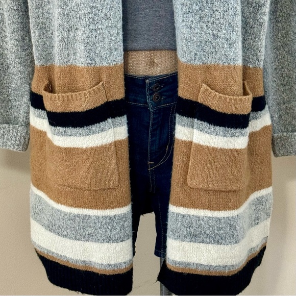 Maurice's Cozy Oversized Sweater Cardigan Open Front Pockets - Picture 3 of 7